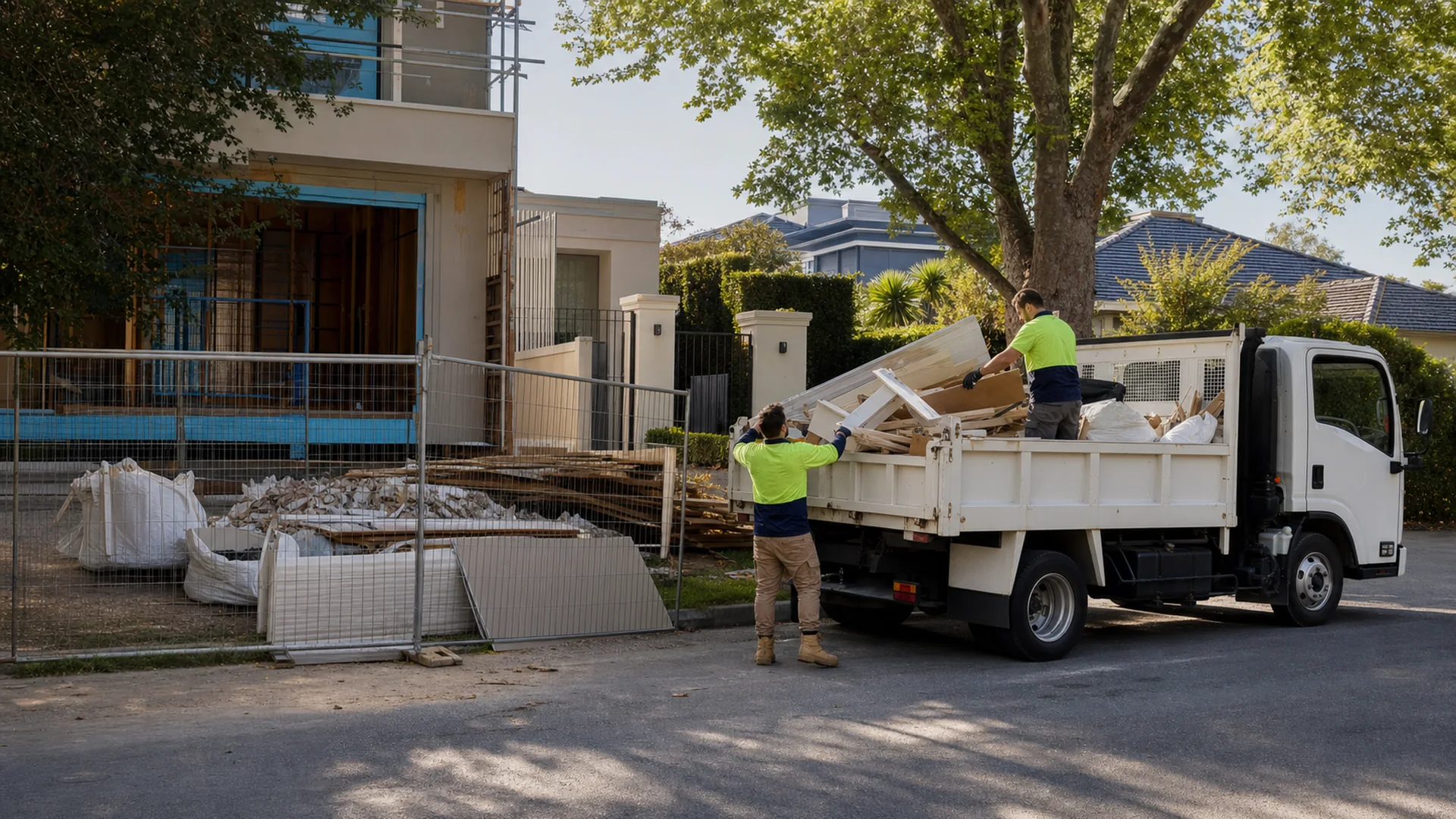 Building Waste Removal Toorak realistic Australian rubbish removal scene