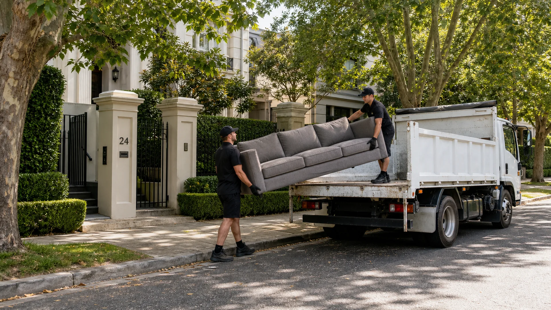 Couch Removal Toorak realistic Australian rubbish removal scene