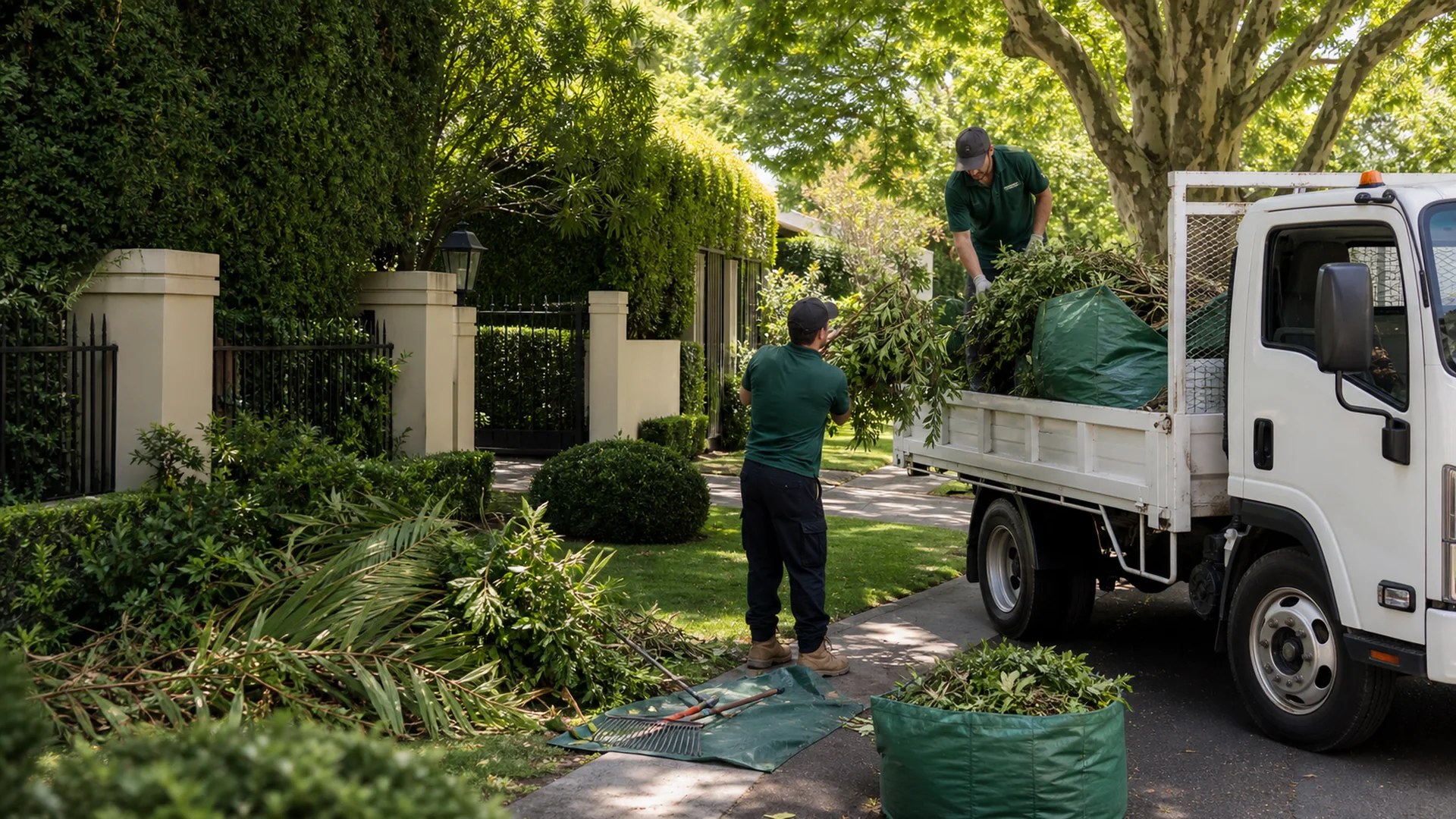 Garden Waste Removal Toorak realistic Australian rubbish removal scene