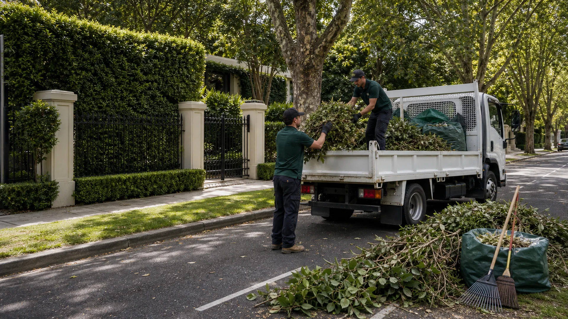 Green Waste Removal Toorak realistic Australian rubbish removal scene