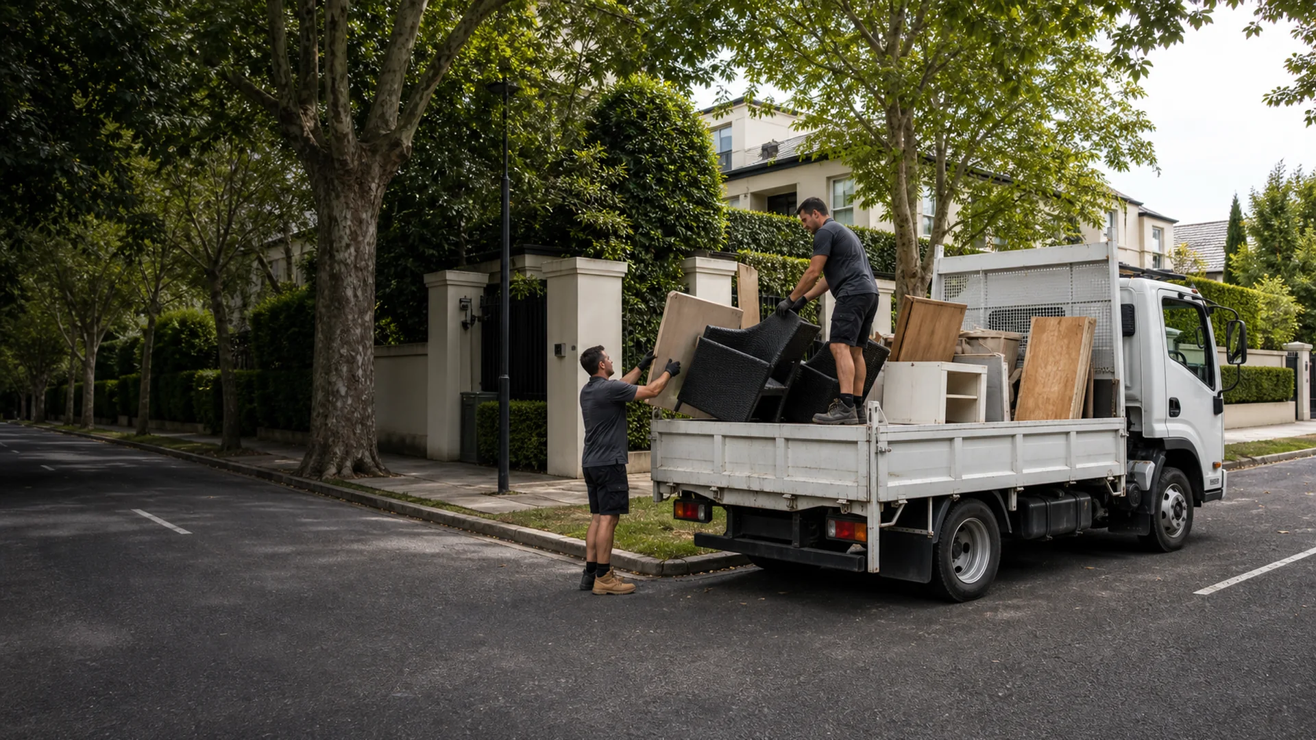 Hard Waste Removal Toorak realistic Australian rubbish removal scene