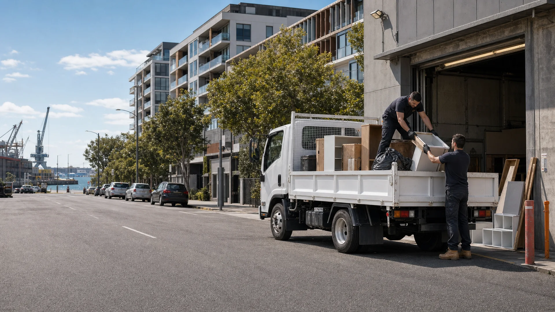 Rubbish removal Port Melbourne near apartments and warehouse loading areas