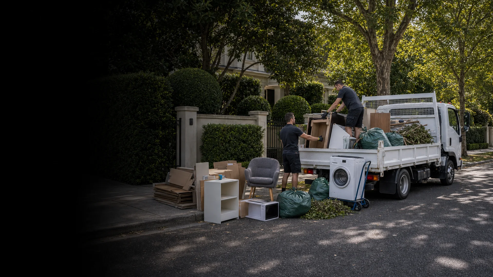Rubbish removal services in Toorak with furniture garden waste and a local truck